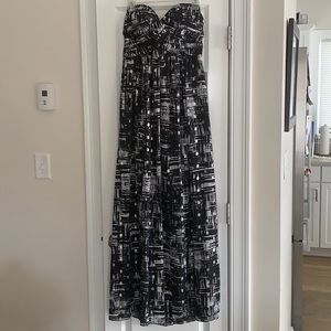 Calvin Klein Dress Black with White and Silver